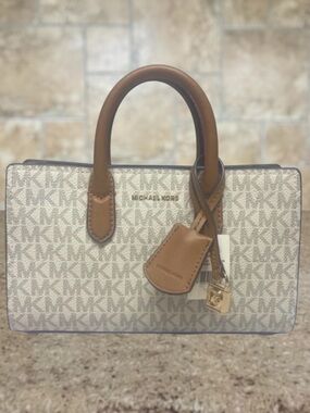 Michael Kors Scarlett XS Vanilla Signature Logo Crossbody Bag